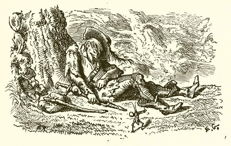 The Locusts and the Grasshopper by Ernest Henry Griset