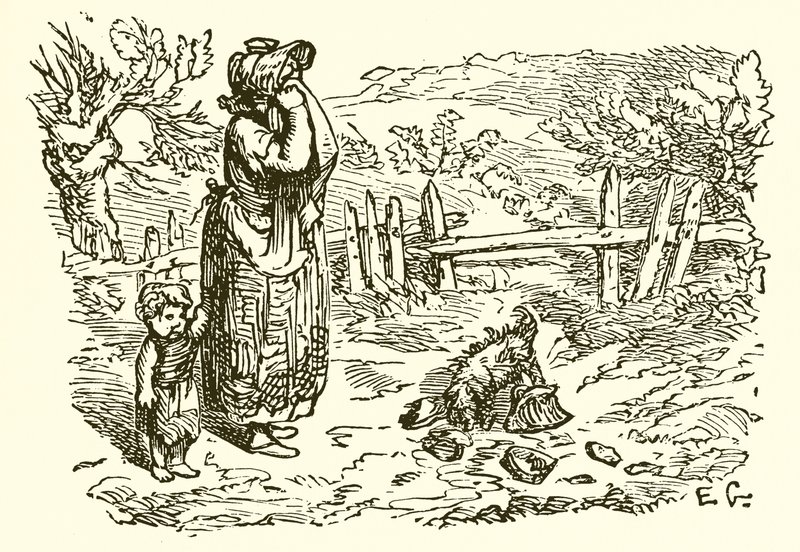The Maid and the Pail of Milk by Ernest Henry Griset