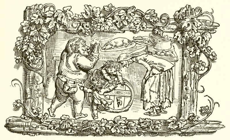 The Old Woman and the Empty Cask by Ernest Henry Griset