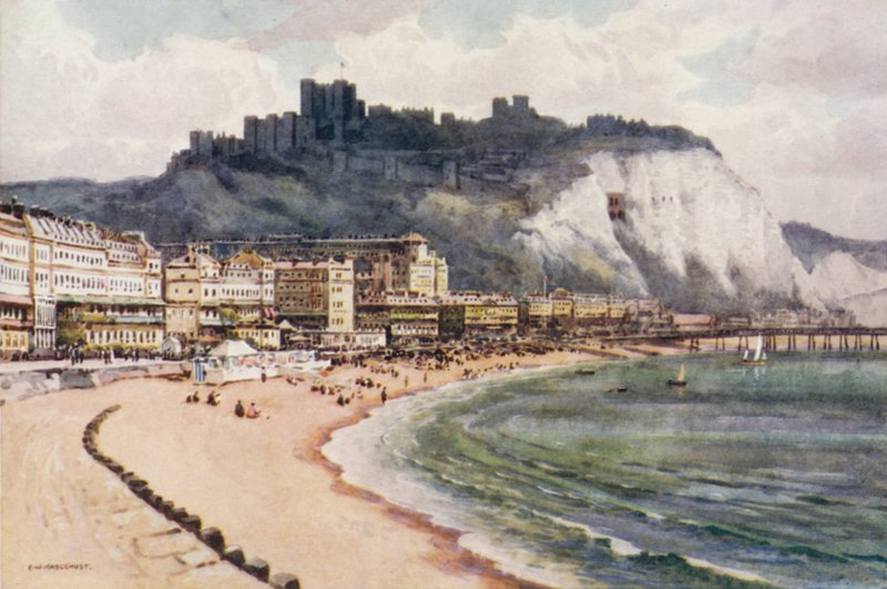 Dover Castle and Marine Parade by Ernest William Haslehust