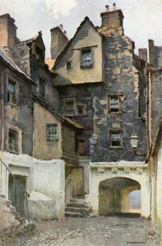 In Bakehouse Close: Residence of the Marquis of Huntly by Ernest William Haslehust