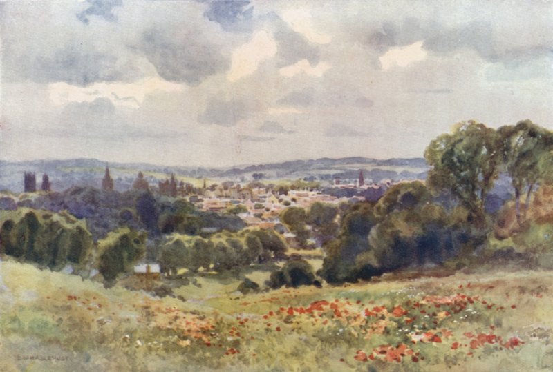 Oxford from Headington Hill by Ernest William Haslehust