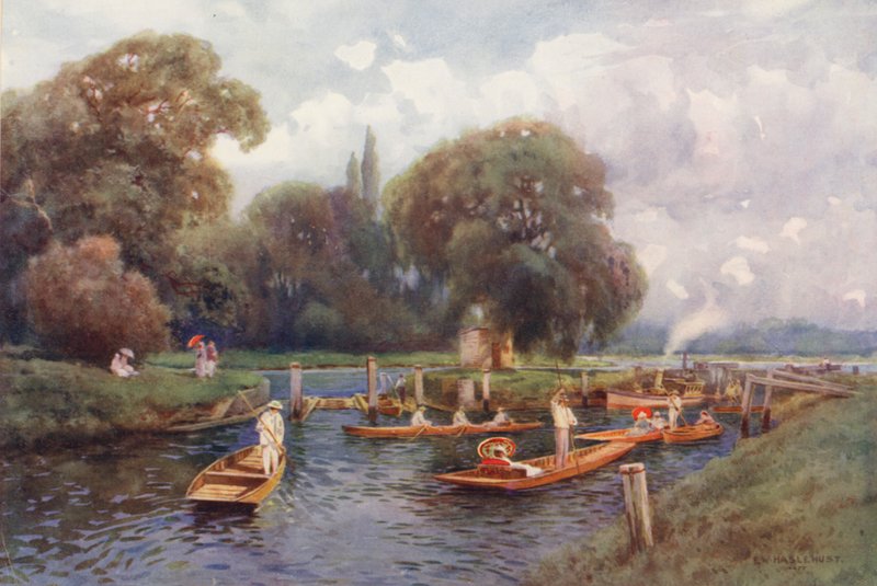 River Thames: Molesey Lock by Ernest William Haslehust