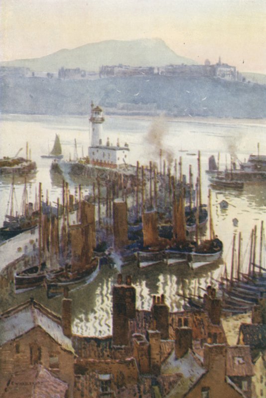 The Harbour from the Old Town by Ernest William Haslehust