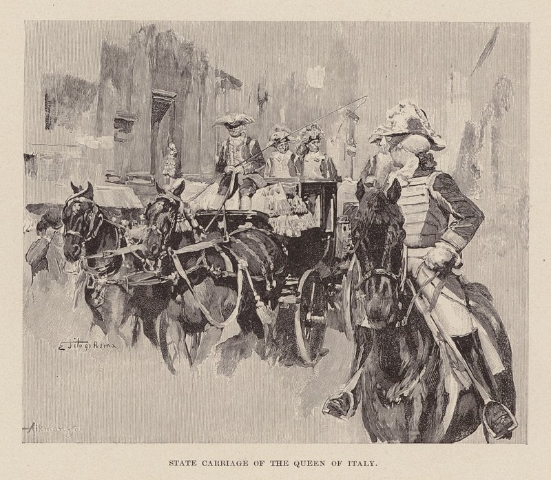 State Carriage of the Queen of Italy by Ettore Tito