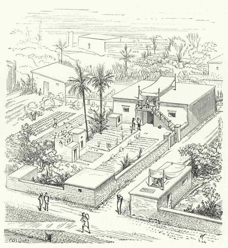 Rural house in Ancient Egypt by Eugene Emmanuel after Viollet le Duc
