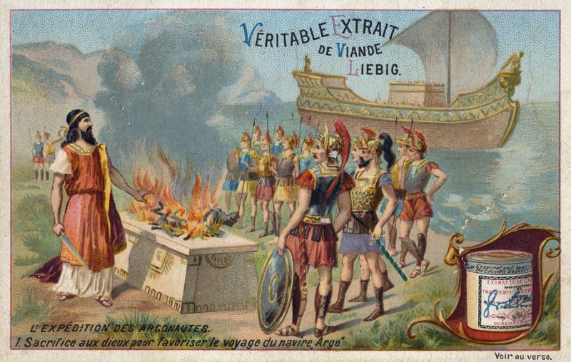 Sacrifice to the Gods to aid the Argo in its voyage by European School