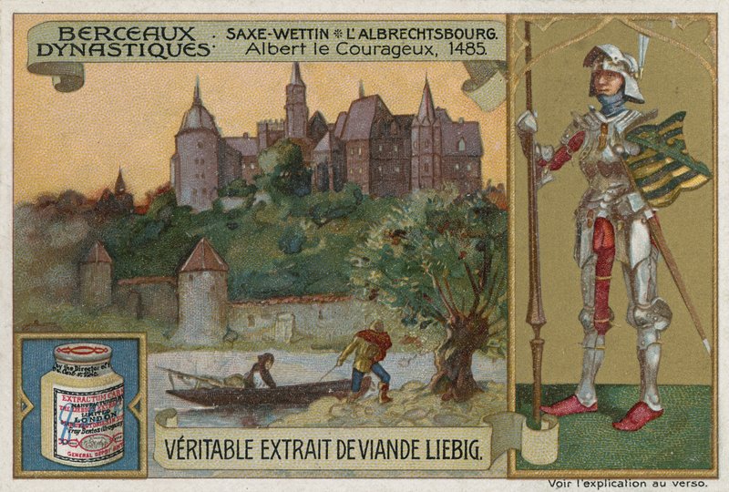 Saxe-Wettin: the Albrechtsburg and Albert the Bold, Duke of Saxony, 1485 by European School