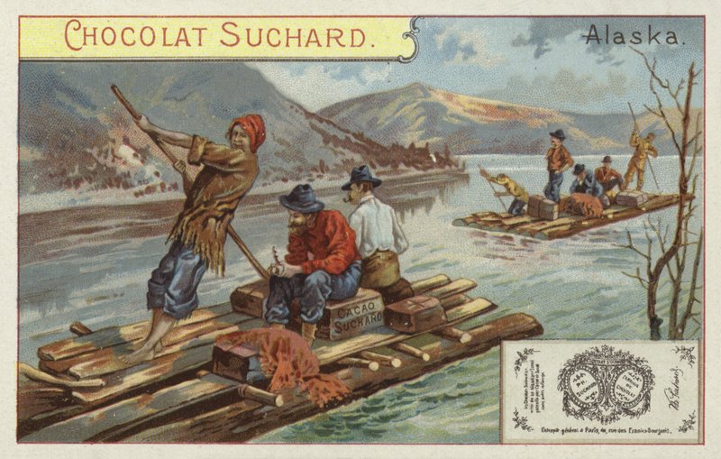 Travelling by raft, Alaska by European School