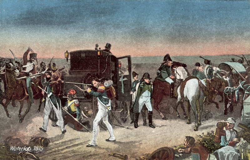 Waterloo 1815, The capture of the carriage of Napoleon by European School