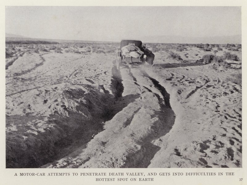 A Motor-Car Attempts to Penetrate Death Valley, and Gets into Difficulties in the Hottest Spot on Earth by European Photographer