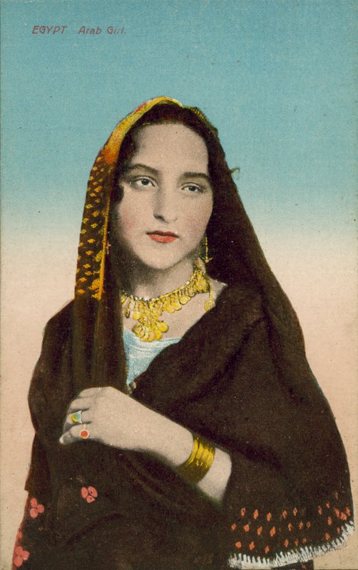 Egypt, Arab Girl by European Photographer