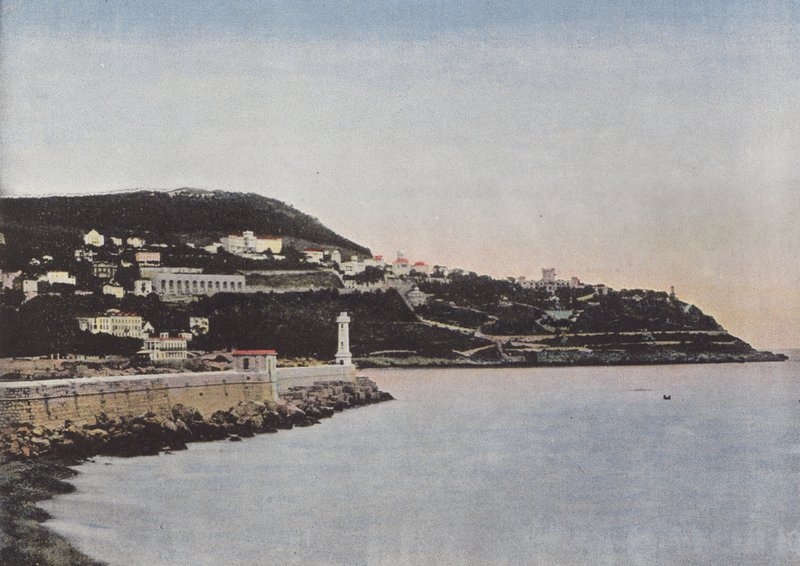 Entrance to the Port of Nice and Mount Boron by European Photographer