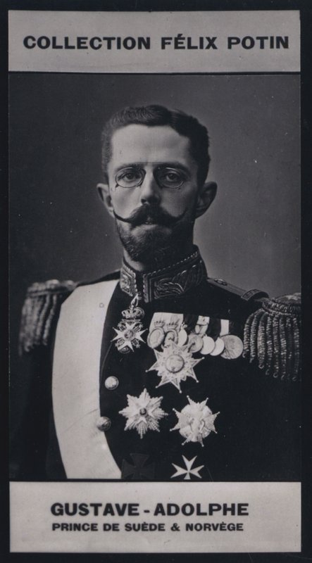 Gustave, Crown Prince of Sweden and Norway (1858) (b/w photo) by European Photographer