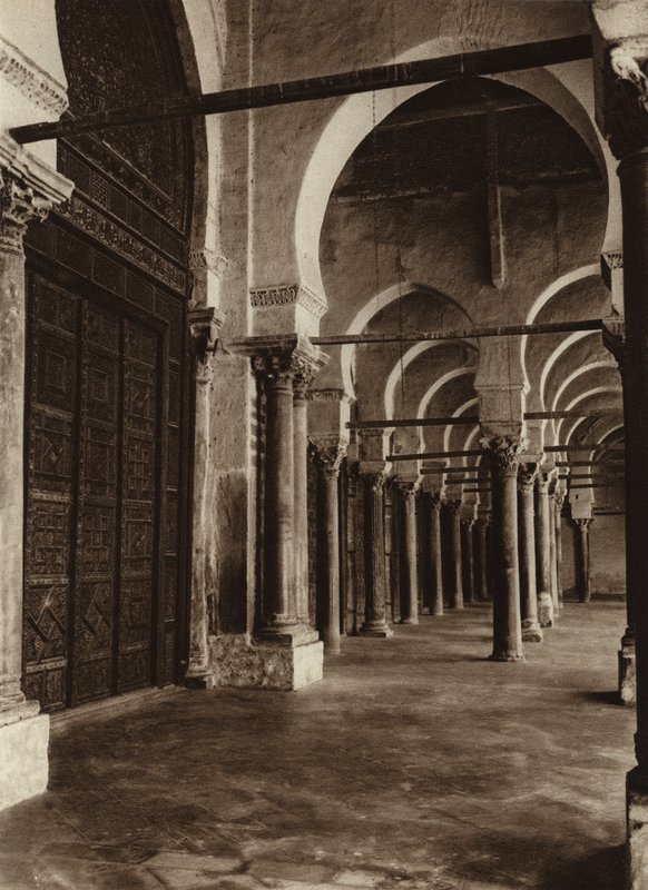 Kairouan, Part View of the Great Mosque by European Photographer