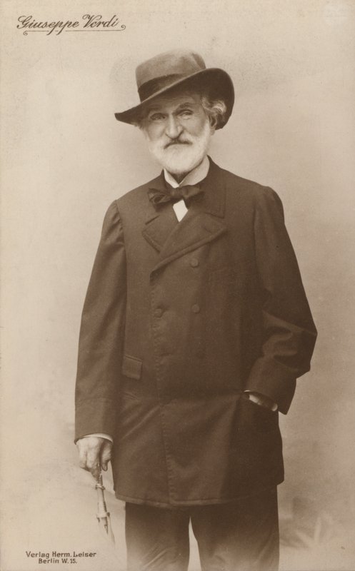 Portrait of Giuseppe Verdi, operatic composer by European Photographer