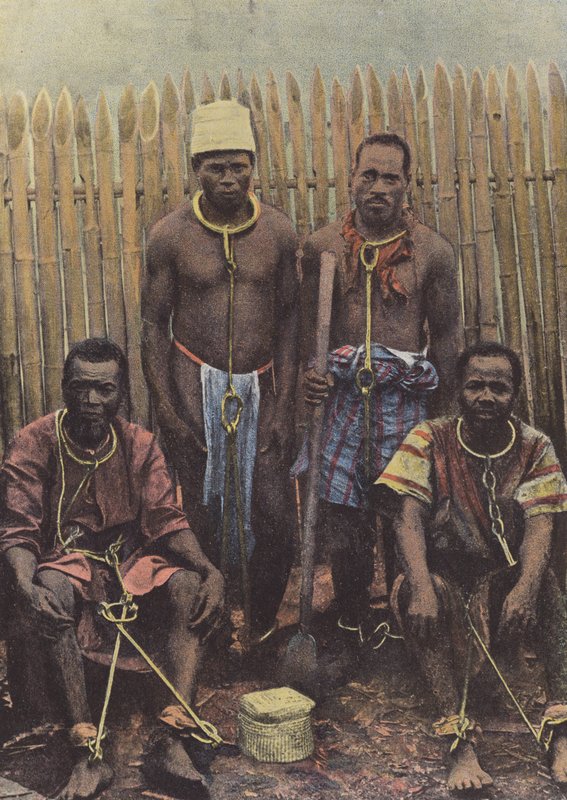 Types of Fahavalos, Prisoners in Chains by European Photographer