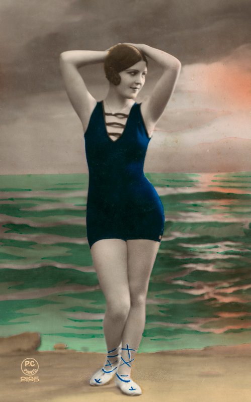 Young Woman in a Bathing Costume by European Photographer