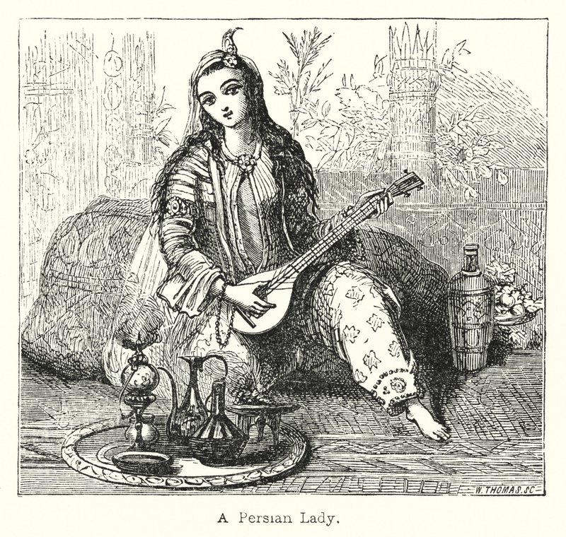 A Persian Lady by European School