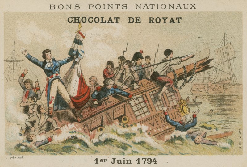 Battle of Ushant (Glorious First of June), 1794 by European School