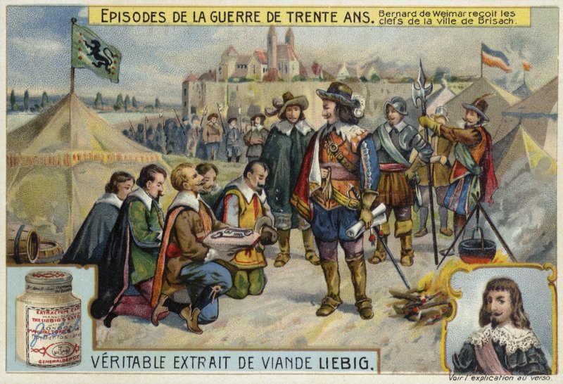 Bernard of Saxe-Weimar Receiving the Keys to the Town of Breisach, 1638 by European School