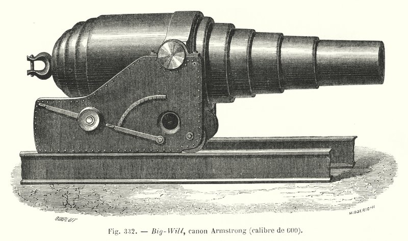 Big-Will, Armstrong Cannon, Caliber 600 (engraving) by European School