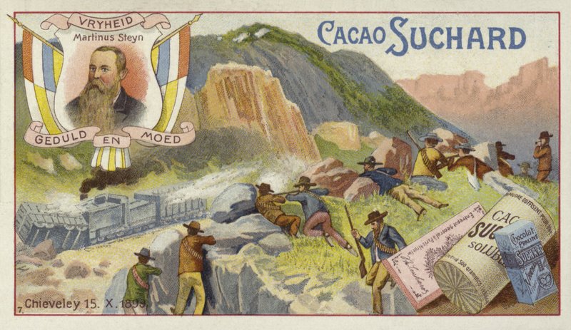 Boers attacking a British armoured train, Chieveley, South Africa, Boer War, 15 October 1899 by European School