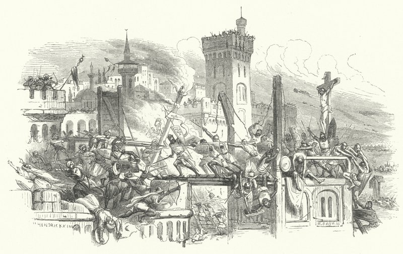 Capture of Jerusalem by the Crusaders by European School