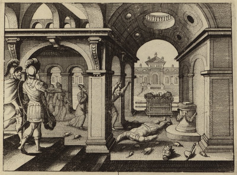 Captured Ark of the Covenant in the Philistine Temple of Dagon by European School