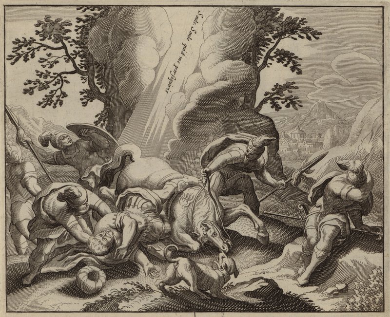 Conversion of St Paul on the road to Damascus by European School