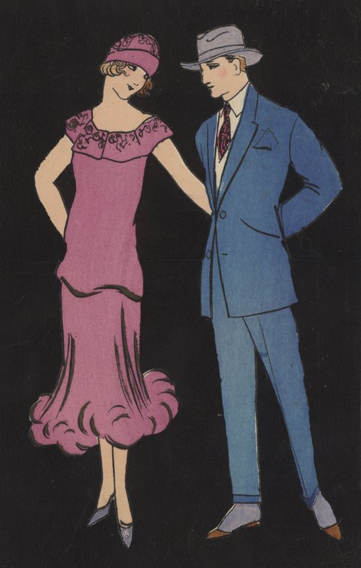 Couple in Fashionable Dress by European School