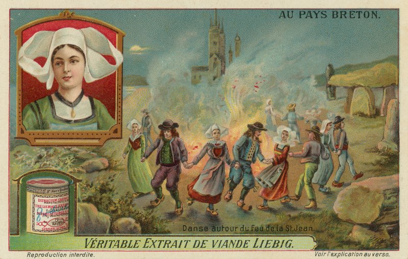 Dancing Around the Fire on the Eve of St John (Midsummer) by European School