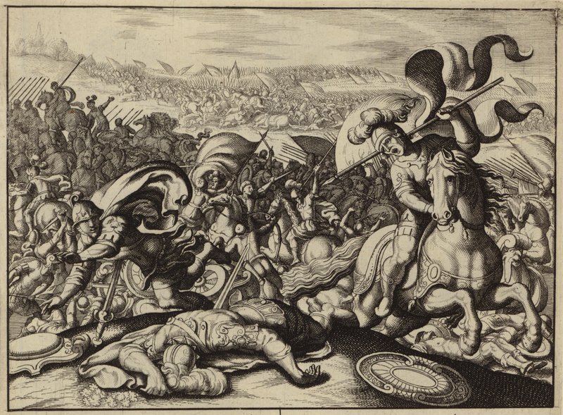 Defeat of the Israelites by the Philistines and the Death of Saul (engraving) by European School