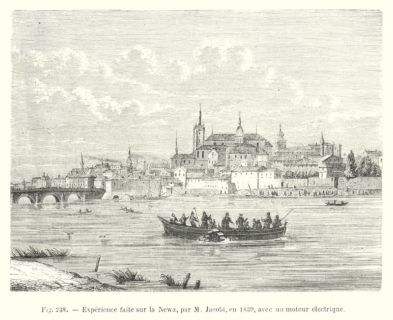 Experiment Conducted on the Neva by Mr. Jacobi in 1839 with an Electric Motor by European School