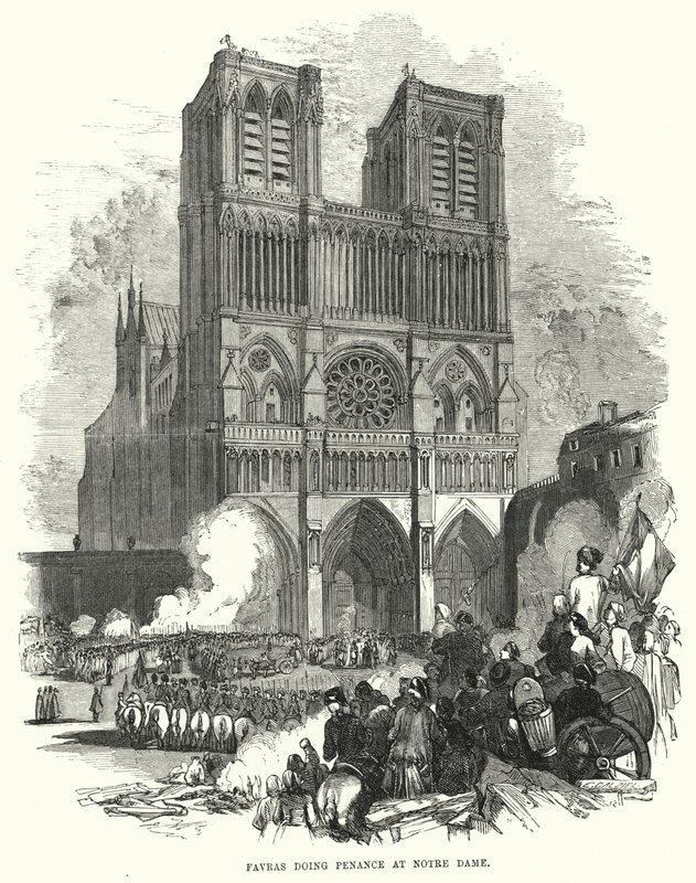 Favras doing Penance at Notre Dame by European School