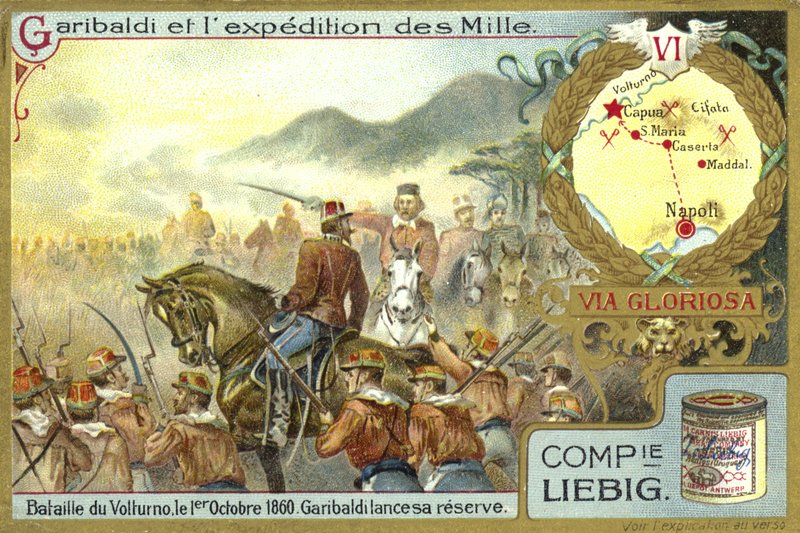 Garibaldi commits his reserves, Battle of Volturnus, Italy, 1 October 1860 by European School