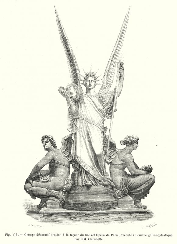 Decorative Group Intended for the Facade of the New Opera of Paris, Executed in Galvanoplastic Copper by MM Christofle by European School
