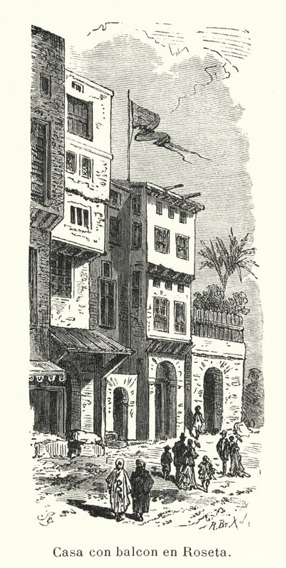 House with Balcony in Rosetta, Egypt by European School