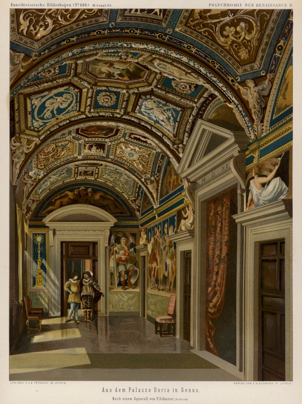 Interior of the Palazzo Doria, Genoa, Italy by European School