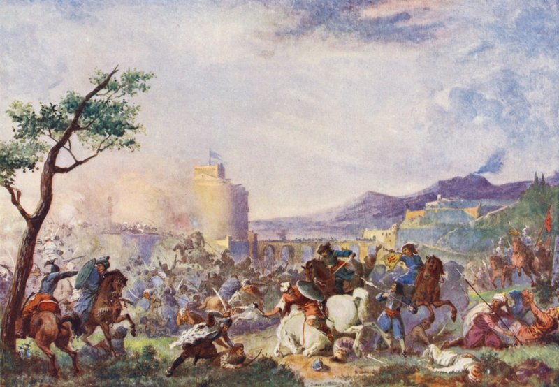 John Sobieski at the Relief of Vienna by European School