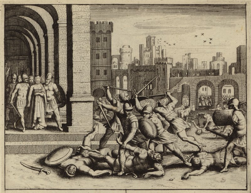 Killing of Hamor and Shechem by Simeon and Levi in vengeance for the rape of their sister Dinah by European School
