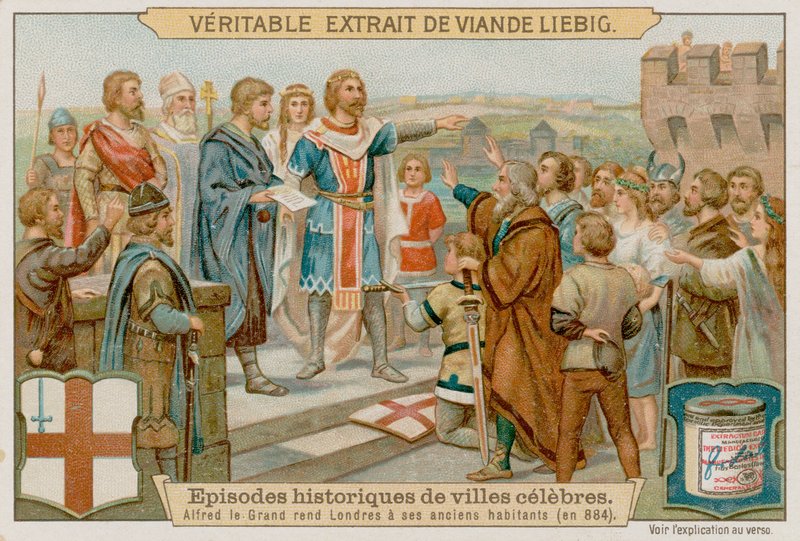 King Alfred the Great Turns the Danes Out of London in 884 AD by European School