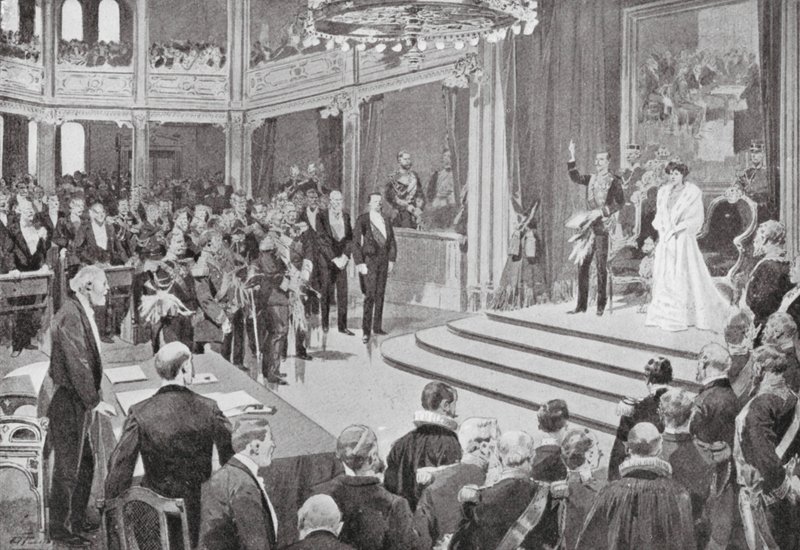 King Haakon Taking the Oath by European School