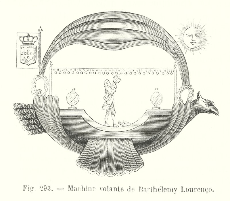 Flying Machine of Barthelemy Lourenco (engraving) by European School