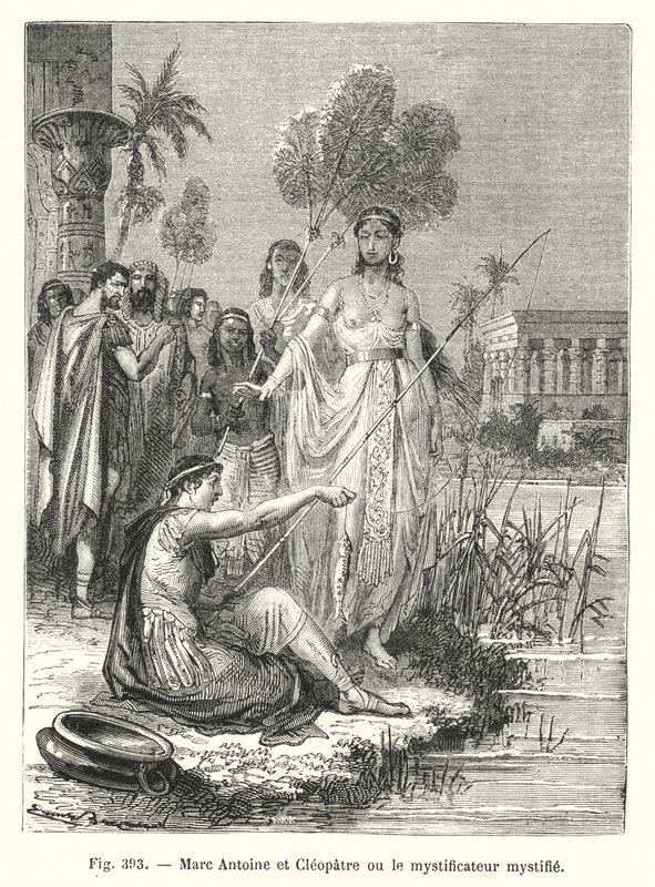 Marc Antony and Cleopatra or The Mystifier Mystified (engraving) by European School