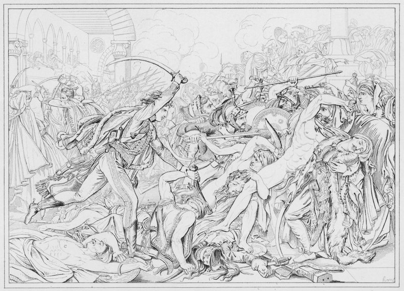 Napoleon: Revolt of Cairo by European School