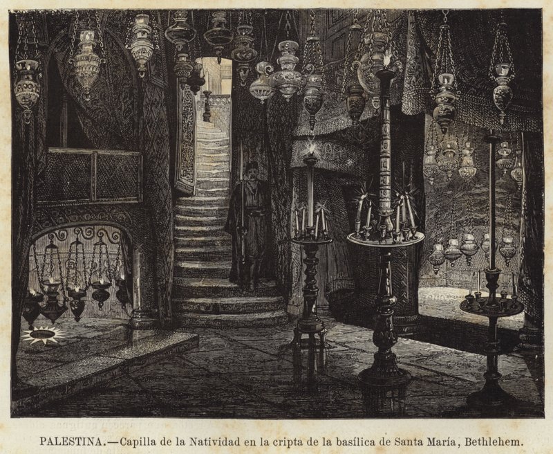 Palestine, Chapel of the Nativity in the Crypt of the Basilica of Saint Mary, Bethlehem by European School