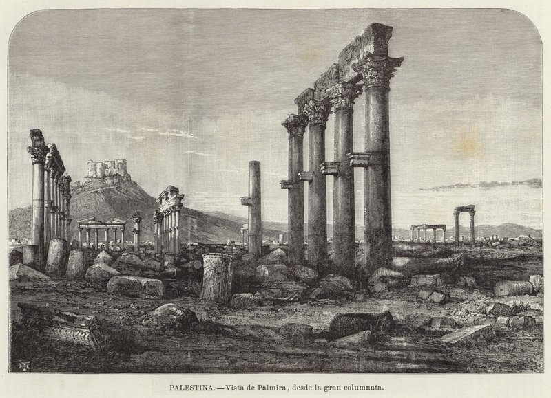 Palestine, View of Palmyra, from the Great Colonnade by European School