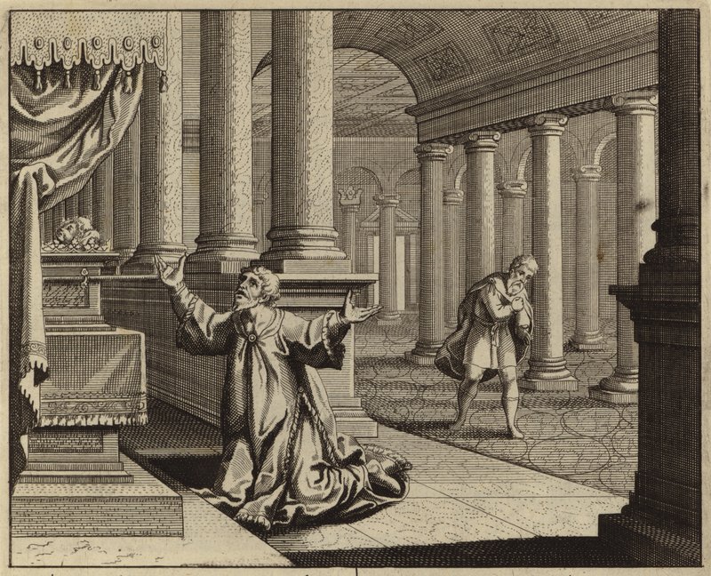 Parable of the Pharisee and the Tax Collector by European School