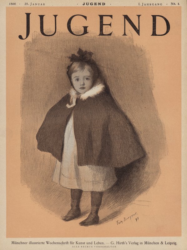Portrait of a little girl wearing a cape by European School